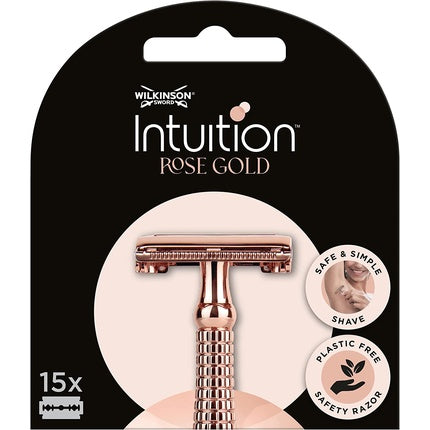Lame ras, Wilkinson Sword, Intuition Rose Gold, 15 unități