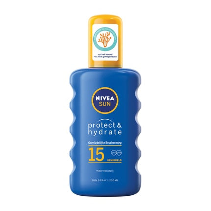 Spray solar corp Nivea Sun Protect & Hydrate SPF15, albastru, 200ml