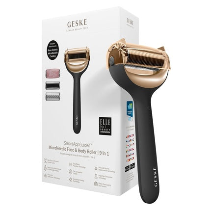 Aparat microneedling, Geske, 9 in 1, cu cuarț roz