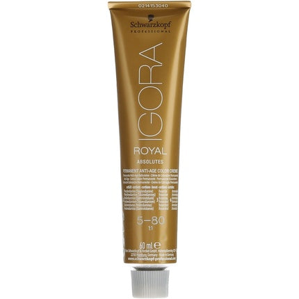 Vopsea de par, Schwarzkopf, Igora Royal Absolutes 5-80, Saten Deschis Rosu Natural, 60ml