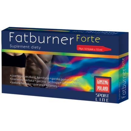 Supliment Dietetic, Ginseng Polska, Fatburner Forte, Pachet 10 fiole x 10ml