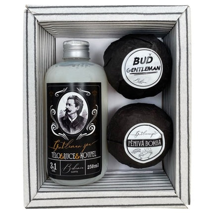 Set Cadou Spa pentru Bărbați, Bohemia Gifts & Cosmetics, 250ml, Culoare Neagră