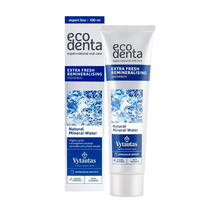 Pastă de dinți Ecodenta Extra Fresh Remineralising, remineralizantă, cu fluor, 100 ml