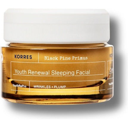 Cremă de noapte Korres Black Pine Primus pentru netezirea ridurilor, 40ml
