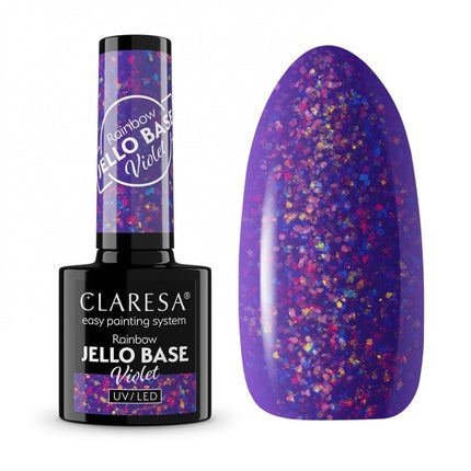 Gel Polish Claresa Rainbow Jello Base Violet, 40g