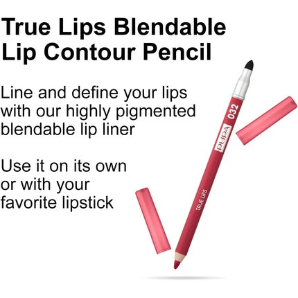 Creion buze Pupa Milano True Lips Blendable, 032 Strawberry Red, 10g