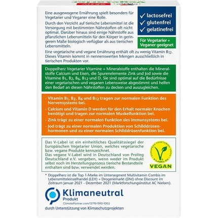 Doppelherz Tablete Vegetariene cu Vitamine și Minerale - 30 bucăți