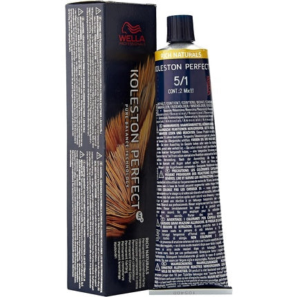 Cremă colorantă permanentă, Wella Koleston Perfect Me+, 60 ml, şaten deschis cenuşiu