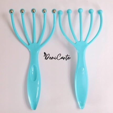 Aparat masaj scalp, Deni Carte, stimulare creștere păr, albastru