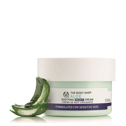 Cremă de noapte, The Body Shop, Aloe, 50ml alb