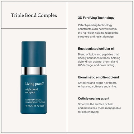Tratament păr Living Proof Triple Bond Complex 45ml albastru
