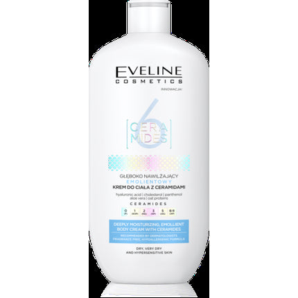 Cremă corp, Eveline, 6 Ceramide, alb, 350ml