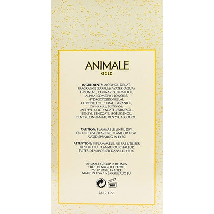 Parfum bărbați, Animale, Gold, 100ml, design auriu