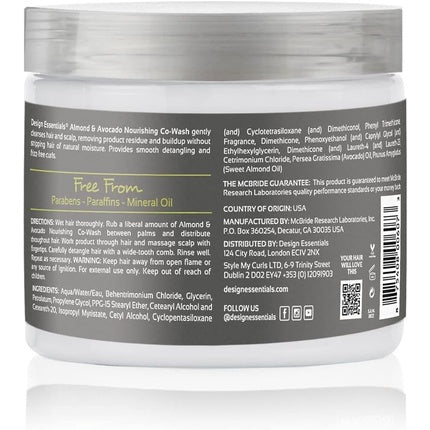Design Essentials Natural Almond & Avocado Nourishing Cowash, 454g