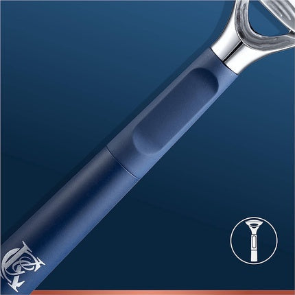 Aparat de ras King C. Gillette, albastru, cu trimmer