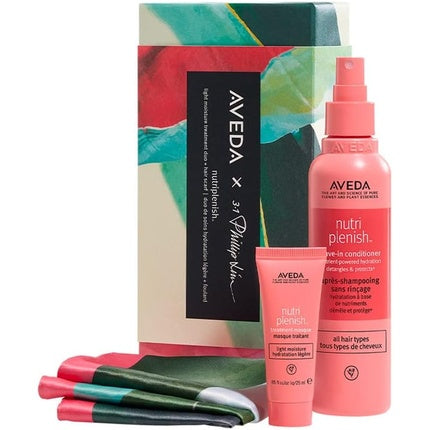 Set îngrijire păr Aveda Nutriplenish Light, roz și verde, pentru toate tipurile de păr