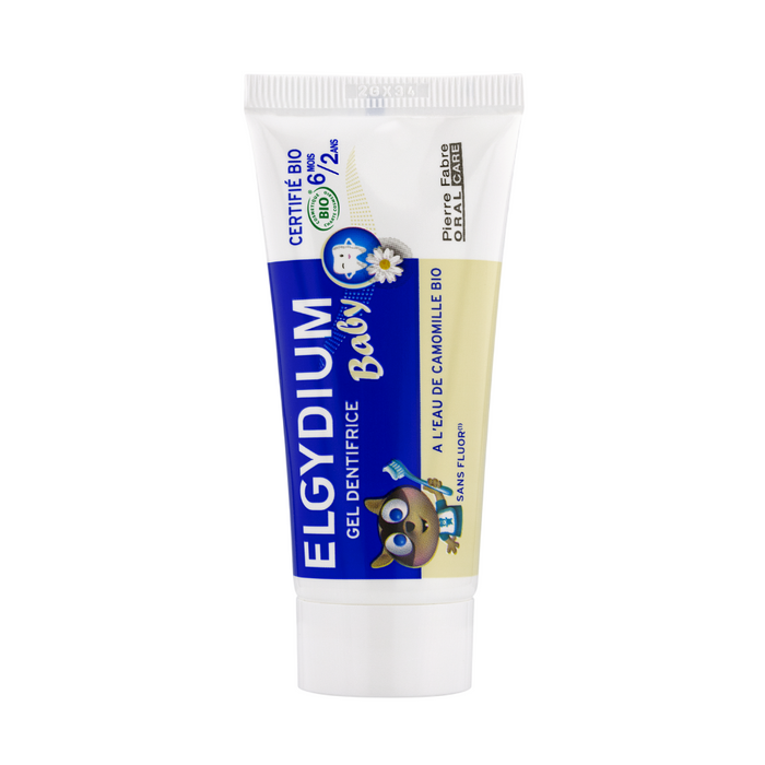Pastă de dinți Elgydium Baby, cu mușețel, fără fluor, 30 ml