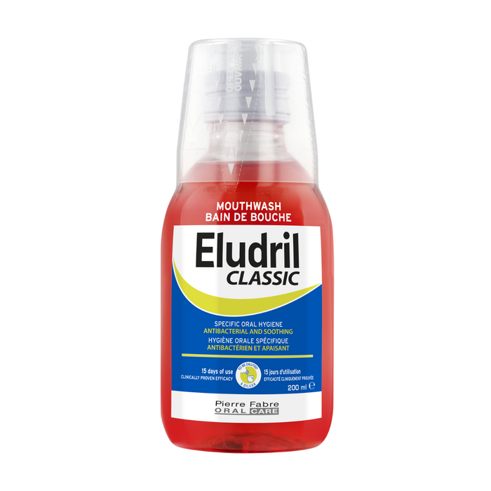 Apă de gură Eludril Classic, anti-placă, 200 ml