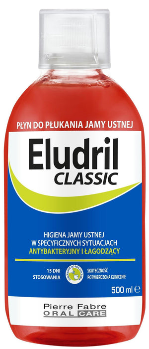 Apă de gură Eludril Classic, anti-placă, 500 ml