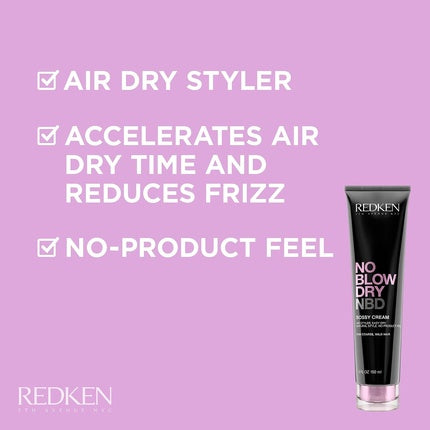 Crema de styling Redken No Blow Dry Bossy Cream, 150ml