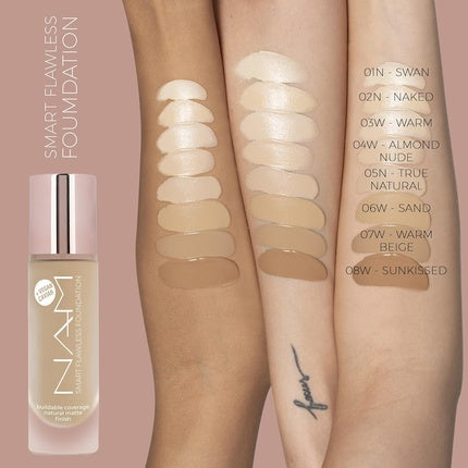 Fond de ten, Nam, Smart Flawless, nude, 30ml