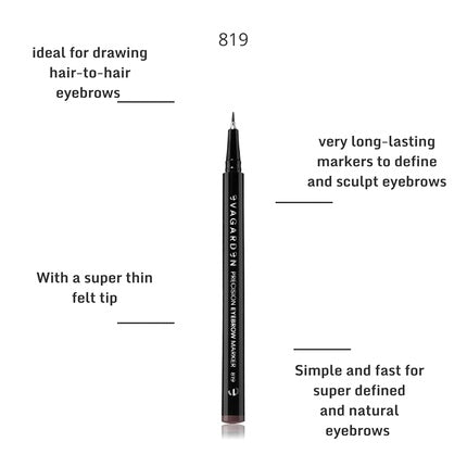 Creion pentru sprâncene Eva Garden Eyebrow Marker Precision 819 Dark