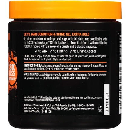 Let's Jam Condition & Shine Hair Gel, Extra Hold, 397g (14oz)