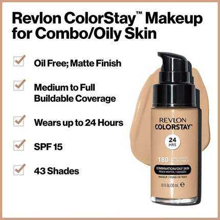 Fond de ten, Revlon Colorstay, Matte Finish, maro