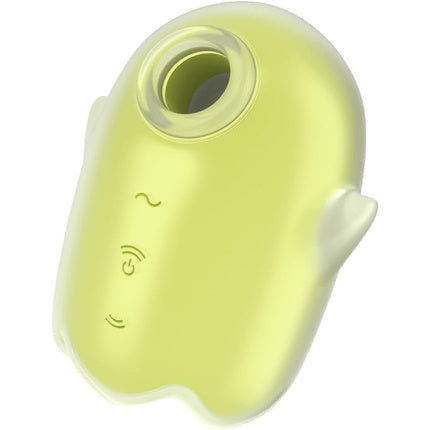 Masajer electric, Satisfyer Glowing Ghost, 8.5cm, silicon, galben