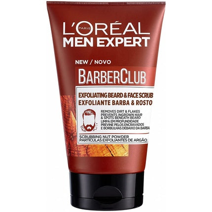Exfoliant pentru Barbă și Față, L'Oréal Men Expert Barber Club, 100 ml