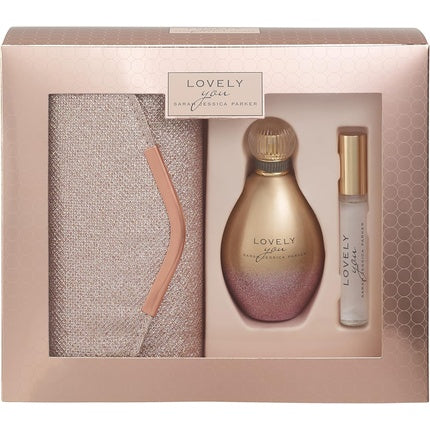 Parfum Sarah Jessica Parker Lovely You, 100ml + 10ml rollerball, geantă plic roz