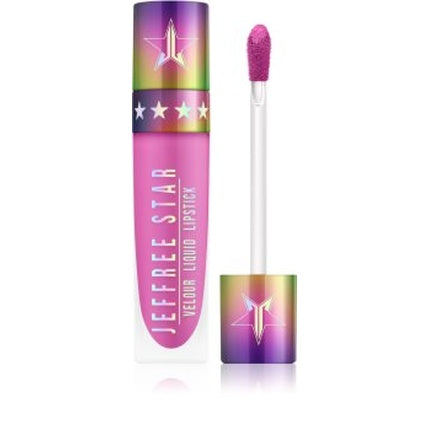 Jeffree Star Cosmetics Psychedelic Circus, Lipstick lichid Velour, roz vibrant, capac cu stele