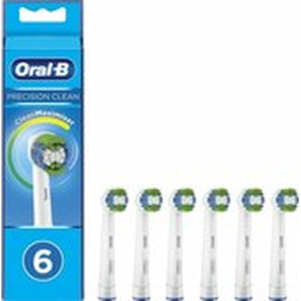 Periuță de dinți Electrică Oral-B Precision Clean CleanMaximizer, 6 buc, Albastru-Verde
