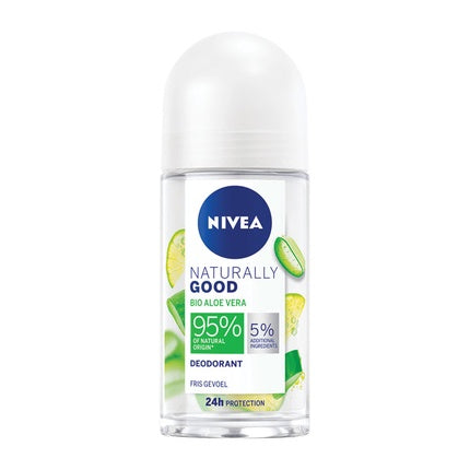 Deodorant roll-on Nivea Naturally Good Aloe Vera Bio, 50 ml