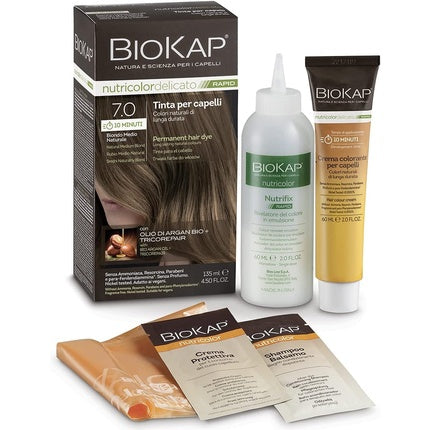 Vopsea de păr, Bios Line Biokap, 7.0 Blond Mediu