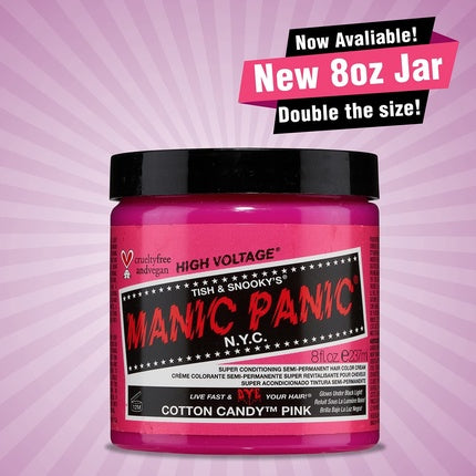 Vopsea de păr, Manic Panic, Cotton Candy Pink, 237ml