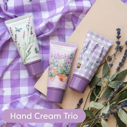Crema de Mâini Heathcote & Ivory, Trio cu Lavandă, 30ml x 3 buc