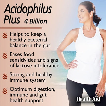 Capsule HealthAid Acidophilus Plus 4 Billion, 30 capsule, vegan