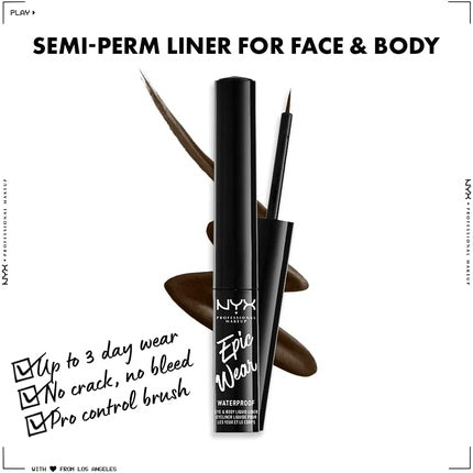 Eyeliner NYX Epic Wear, lichid, maro