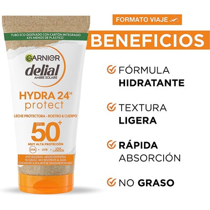 Lapte protecție solară, Garnier, Delial SPF50, 50ml