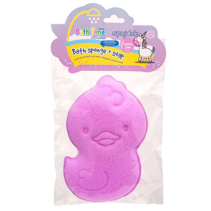 Săpun și burete 2 în 1 Esponjabon Bubble Gum, aromă gurmandă, pentru corp