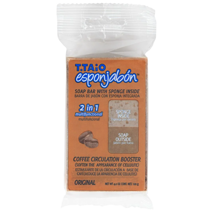 Săpun și burete 2 în 1 Esponjabon Coffee, cu cafea, pentru corp, 120 g