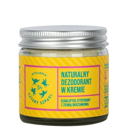Deodorant în cremă Cztery Szpaki, Eucalipt-Citron cu Pământ diatomit, 60ml