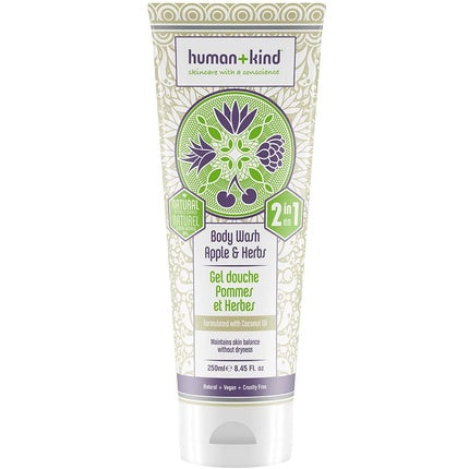 Gel de duș Human+Kind Apple & Herbs, cu ulei de cocos, 250 ml