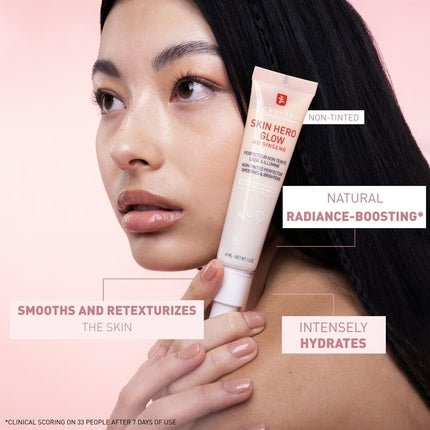 Cremă față, Erborian, Skin Hero Glow, fără tentă, 15 ml