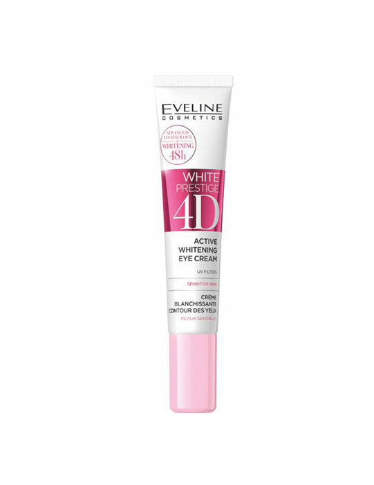 Cremă pentru ochi Eveline Cosmetics White Prestige 4D, cu efect de albire, 15 ml, tester