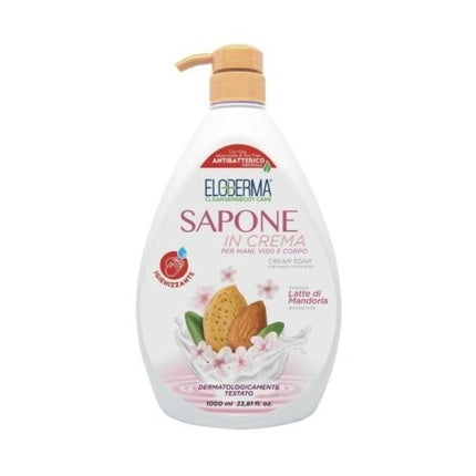 Săpun lichid Eloïderma cu lapte de migdale, 1L, ambalaj cu pompă