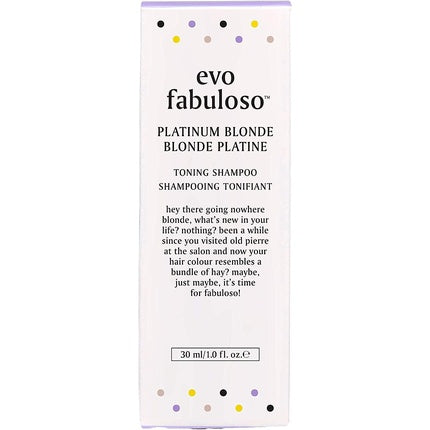 Șampon Tonifiant Platinum Blonde, Tratament Nutrițional, 30ml