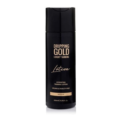 Lotiune de bronzare Dripping Gold, Medium, 200ml, Ambalaj Negru