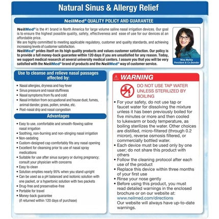 Kit Rinse Sinus, Neilmed, Original, 50 plicuri